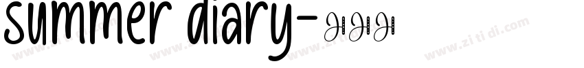 summer diary字体转换